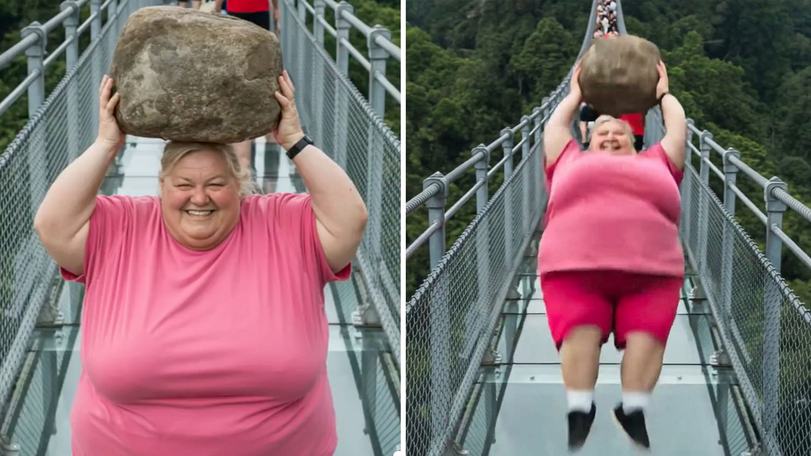 Authorities Are Looking For This Woman Who Destroyed A Glass Bridge In A Totally Not AI-Generated Video