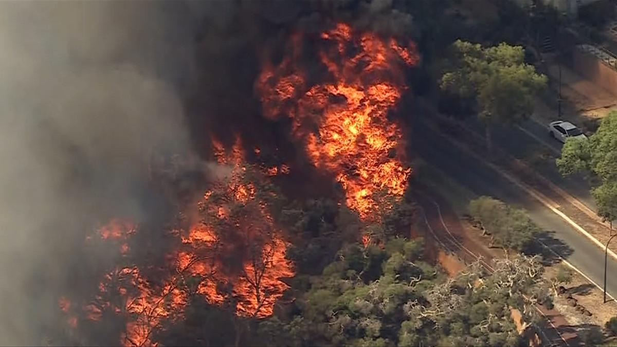 Ellenbrook bushfire: Lives and homes at risk from out-of-control blaze north of Perth