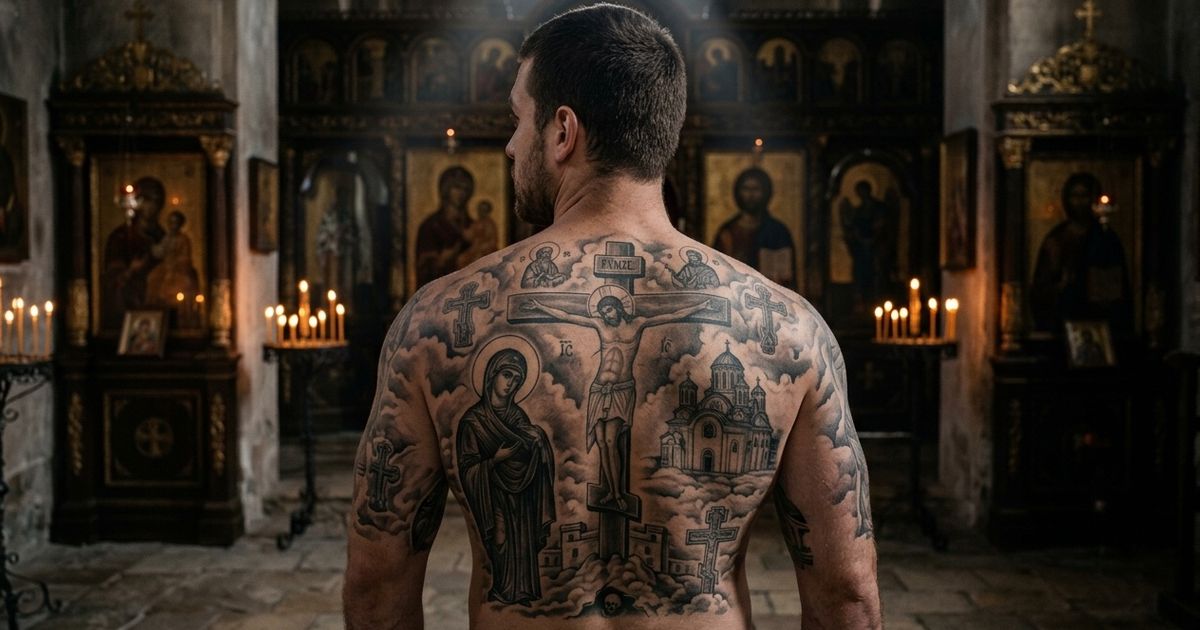 "SVE ĆE TO CRVI POJESTI": Plašite li decu popovima? Majka ga je istetoviranog dovela u crkvu da mu dušu sviju