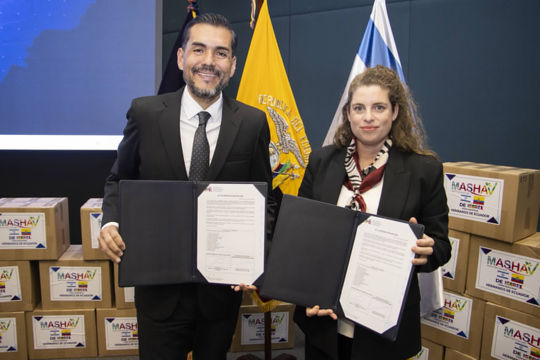 Ecuador. Israel dona 200 kits de asistencia humanitaria para damnificados por el desborde del río Zamora