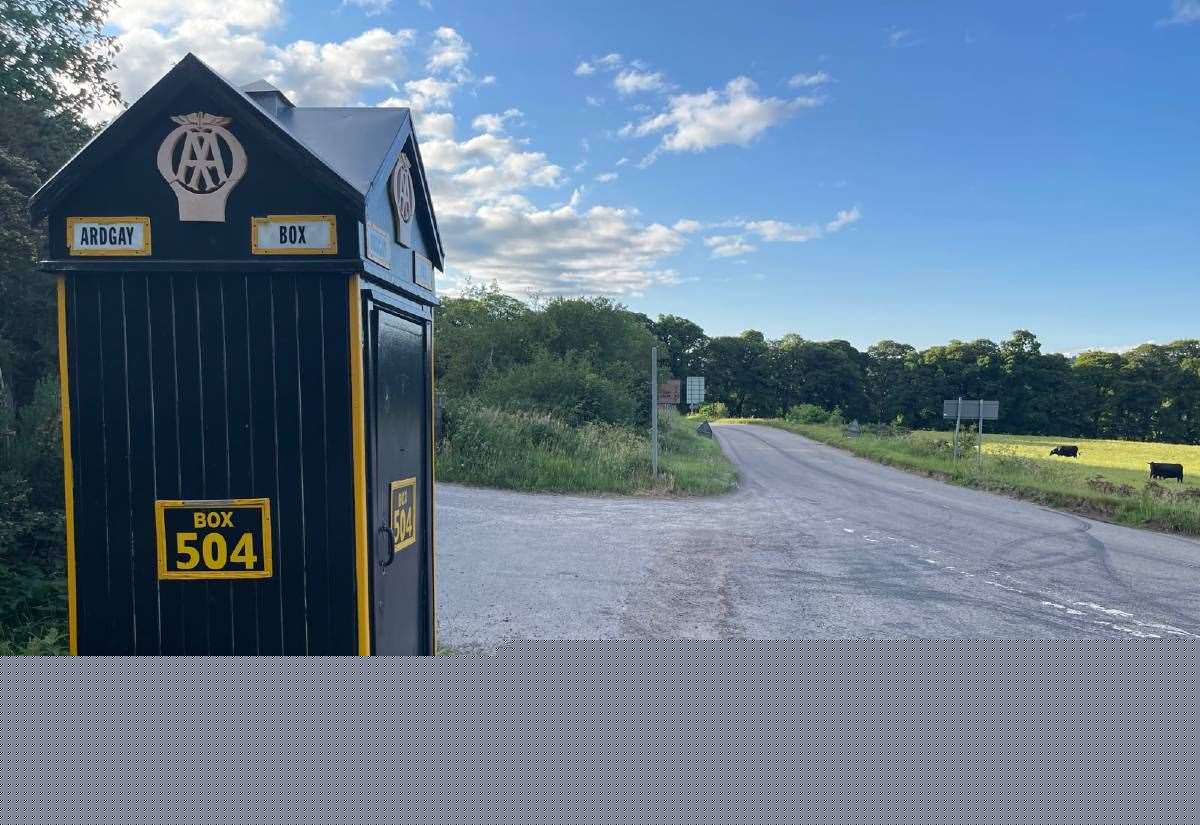 Historic AA sentry box near Ardgay vandalised