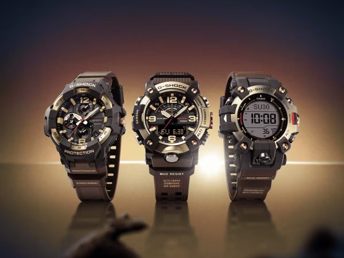G-Shock Mudmaster GG-B100XMH-5A Gives the Rugged Tool Watch a Gold-Toned Glow-Up