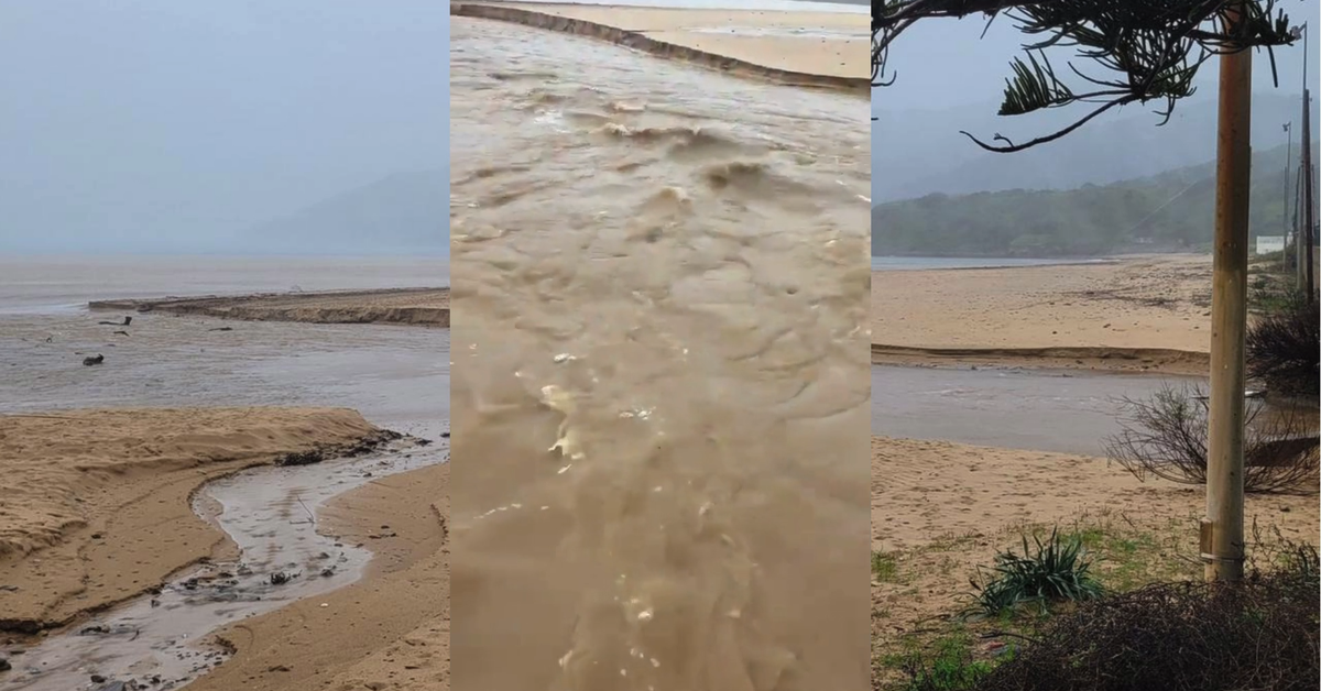 La fuerza del río Pícaro y el arroyo del Lobo se llevan por delante parte de la playa de Getares, en Algeciras