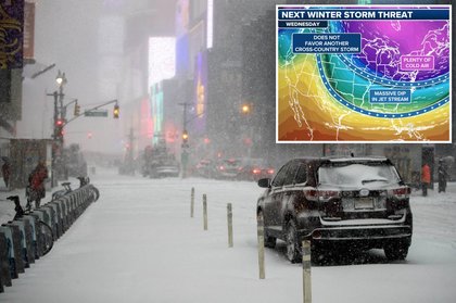 Deadly bomb cyclone headed straight for NYC — and could batter Northeast with even more snow, colder temps