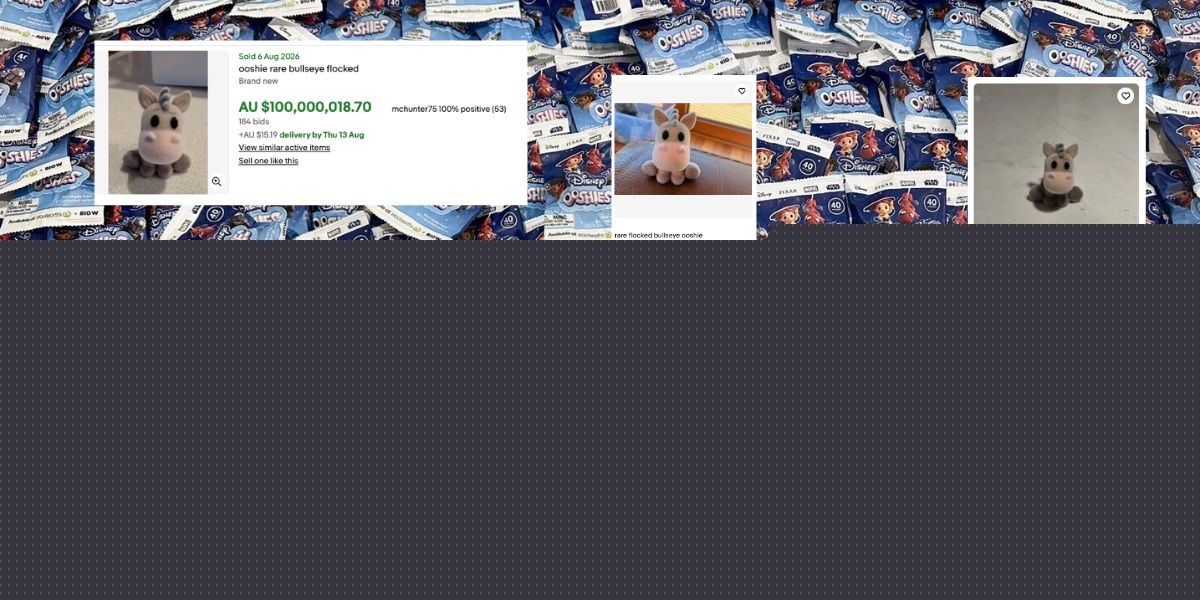 Parents Are Digging Through the Shopping Bags as a Rare Woolworths Ooshie Sparks eBay Frenzy