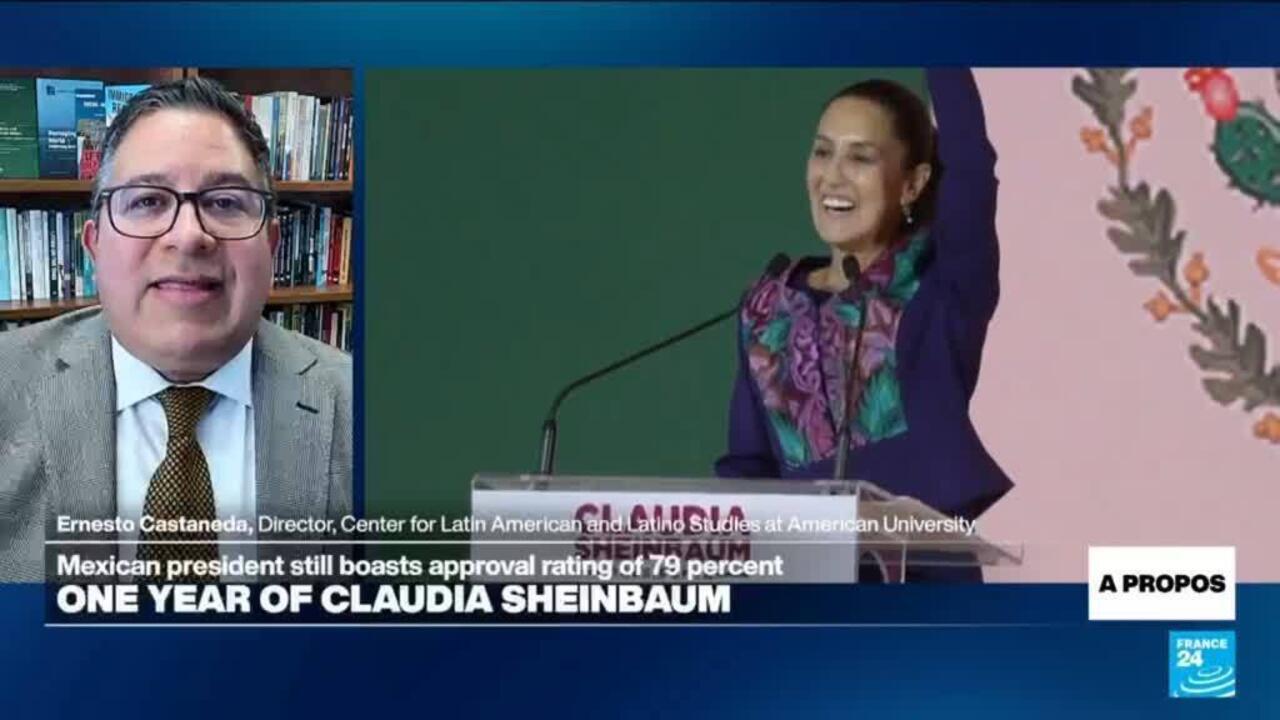 Mexico’s Sheinbaum sees record approval rating as she celebrates one year in office