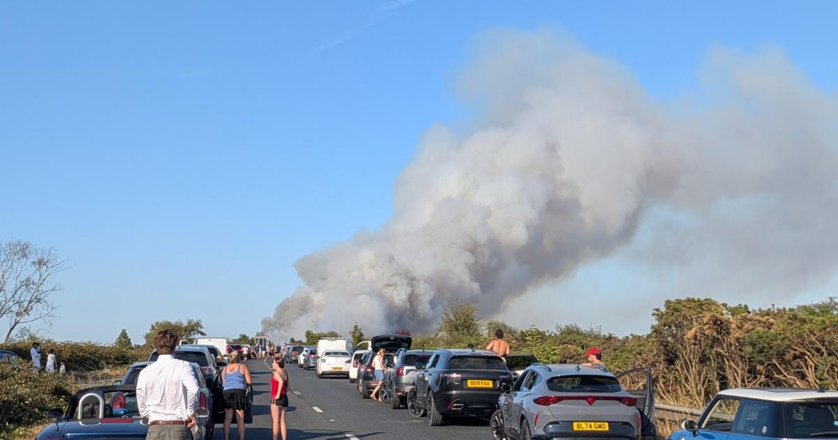 'You could feel the heat inside the car': Vehicle fire shuts off A31