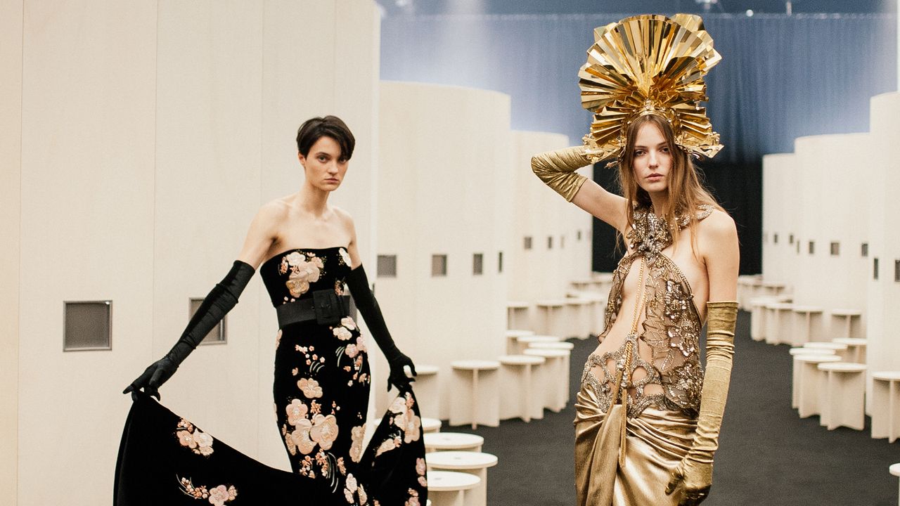 Peep show? Alessandro Michele brings back the Victorian pastime to showcase his glittering, avant-garde elegance at Valentino Haute Couture in Paris