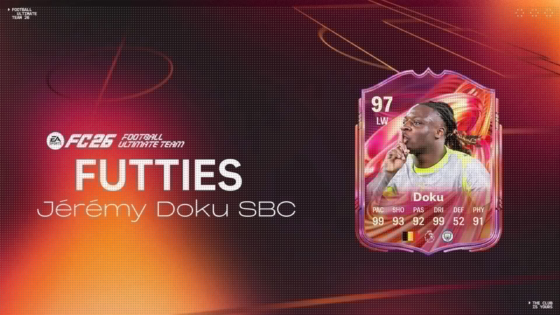 EA FC 26 Jérémy Doku Futties SBC: The cheapest solution
