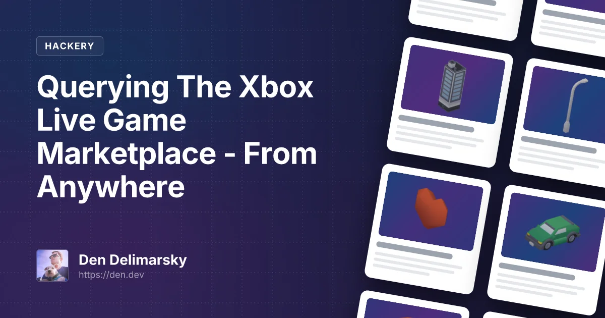 Querying The Xbox Live Game Marketplace – From Anywhere