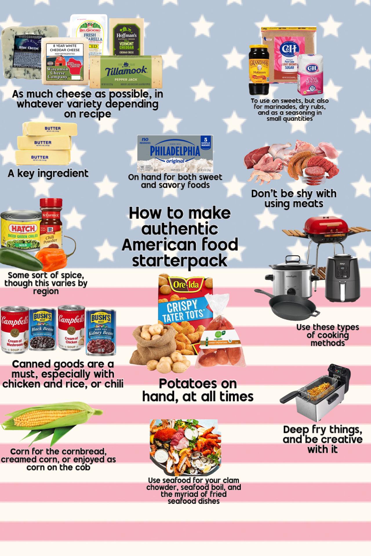 Starter Packs - How to make authentic American food starterpack | /r/starterpacks