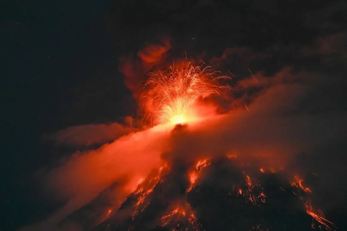 Guatemala volcano eruption sends lava spewing into the air