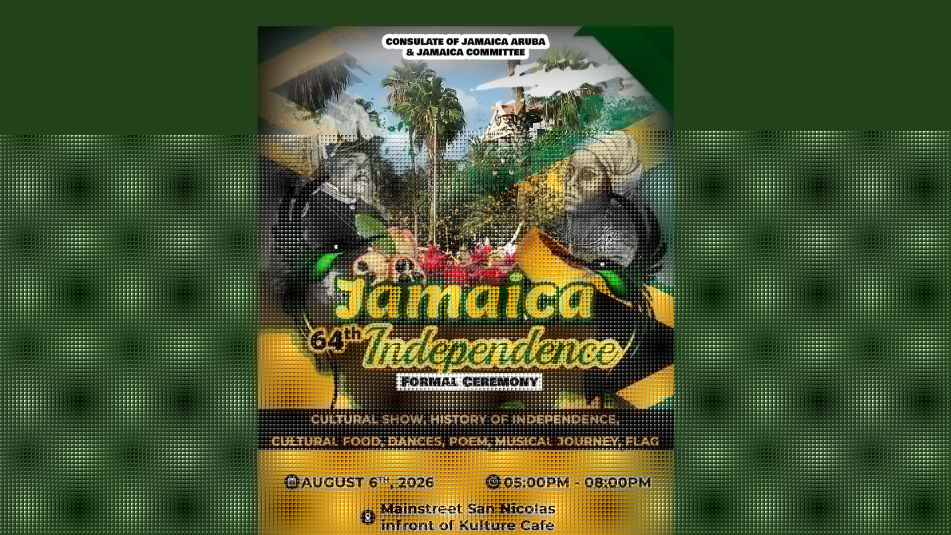 Comunidad Jamaiquino aki na Aruba ta celebra nan 64 aniversario di nan independencia na San Nicolas