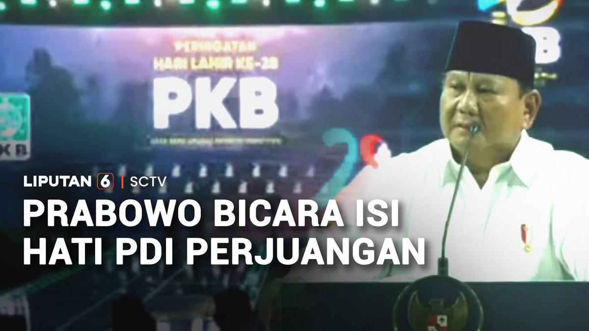 Hadir di Harlah ke-28 PKB, Presiden Prabowo Singgung Peran PDI-P