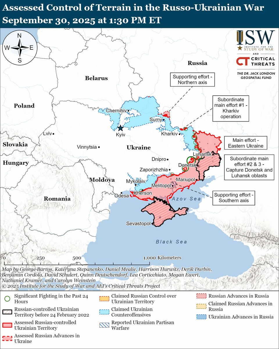 ISW Russian Offensive Campaign Assessment, September 30, 2025