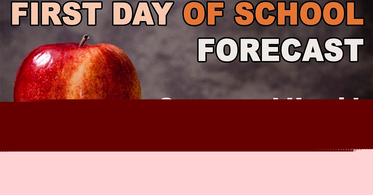 Sunny, Hot And Humid For The First Day Of School