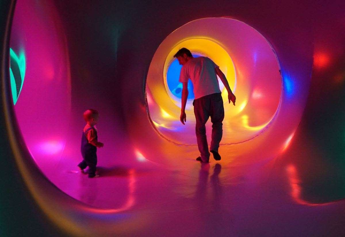 Take a stroll through a maze of glowing tunnels at Compton Verney