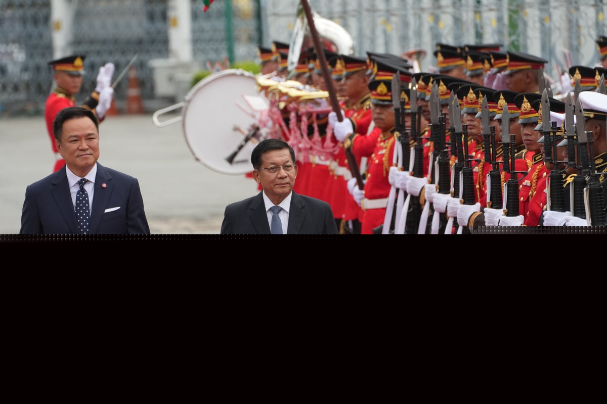 Leader of Myanmar's military-backed government arrives in Thailand seeking political legitimacy