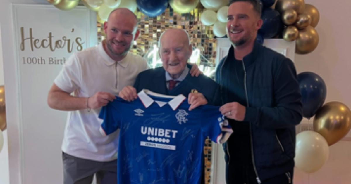 Arctic Convoy hero turns 100 and celebrates with Rangers legend