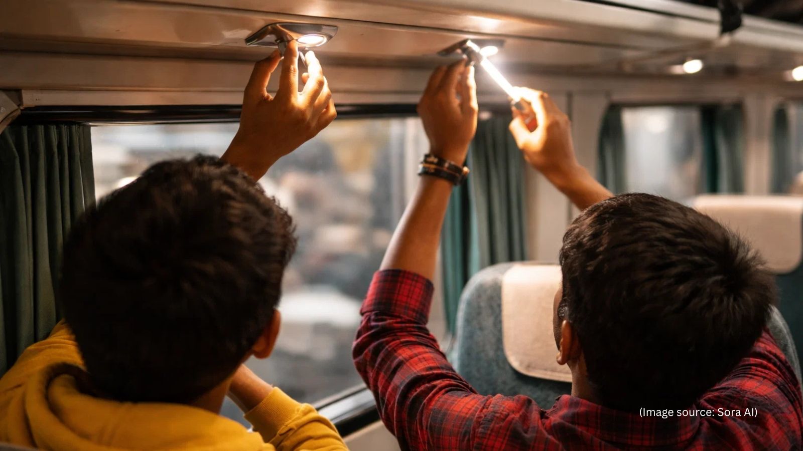 ‘Teach them early’: Viral video of kids playing with reading lights in train triggers civic sense outrage