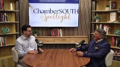 Chamber South Spotlight: Executive Director Rick Alberty with Patrick Cabrera from Omni Chiropractic