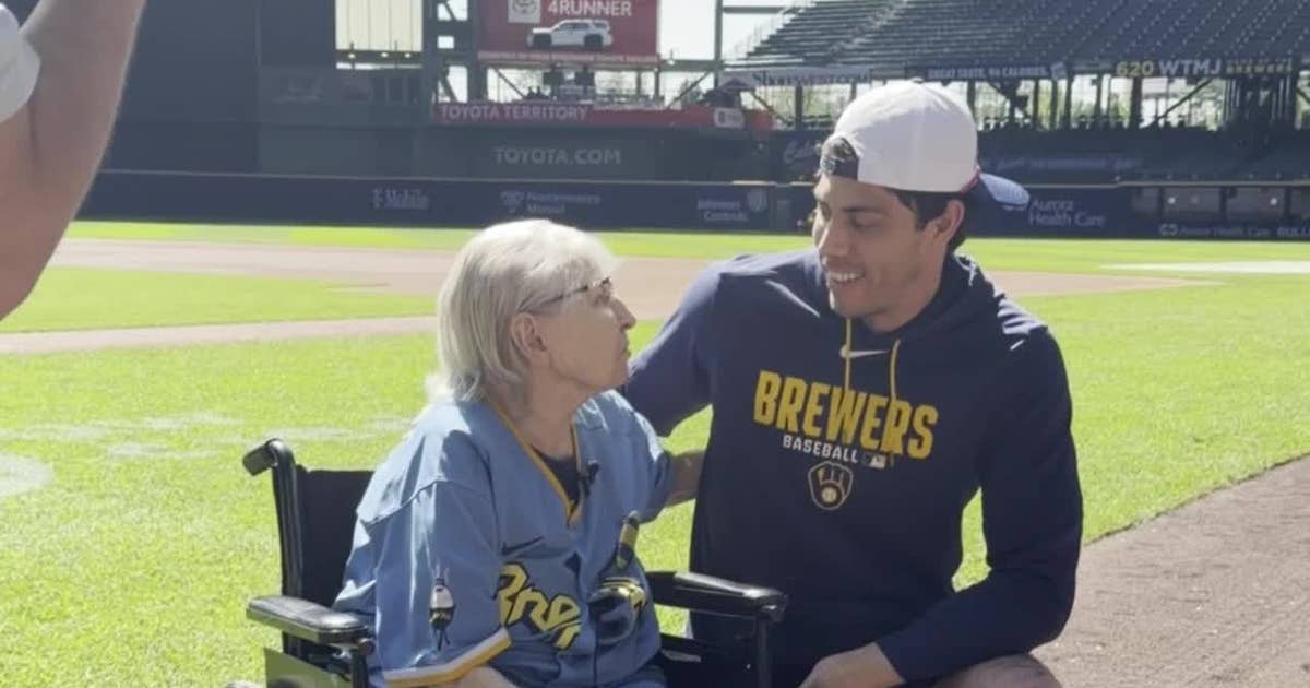 Milwaukee Brewers superfan; 87-year-old meets Christian Yelich