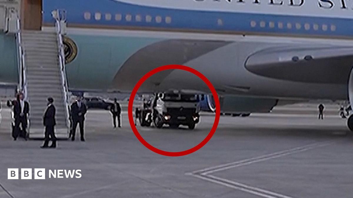 Watch: Why was Trump smuggled out of Air Force One in a catering truck?