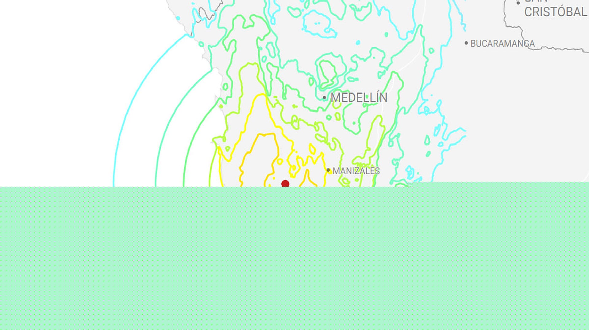 Mapas y gráficos del terremoto en Colombia