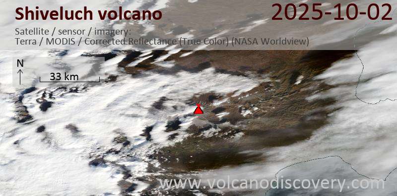 Shiveluch Volcano Volcanic Ash Advisory: POSS ERUPTION OBS AT 20251002/2050Z FL150 EXTD E OBS VA DTG: 02/2200Z to 15000 ft (4600 m)