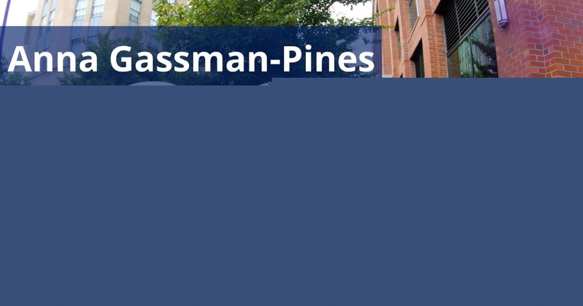 Anna Gassman-Pines: 20 Questions with Sanford's Anna-Gassman Pines