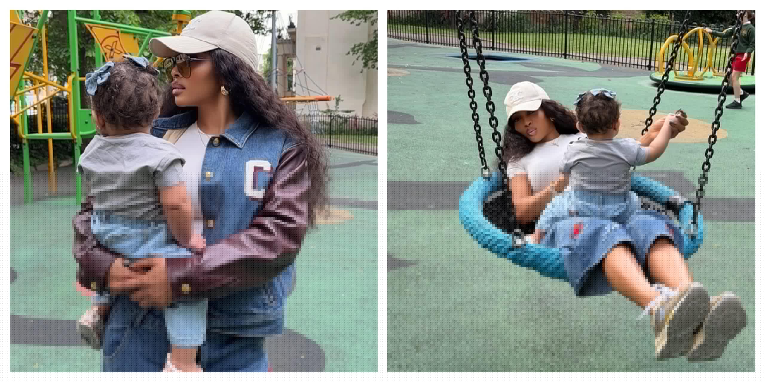 Photos: Toke Makinwa Unveils Daughter’s Face On Her First Birthday