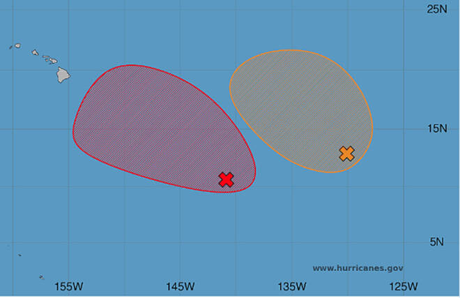 Pacific storm systems could become tropical cyclones, forecasters say