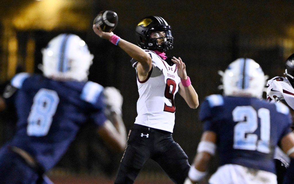 Downey football pulls away from Mayfair in the second half