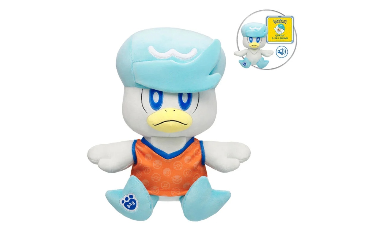 Quaxly has been added to the Pokemon Build-A-Bear plushie line