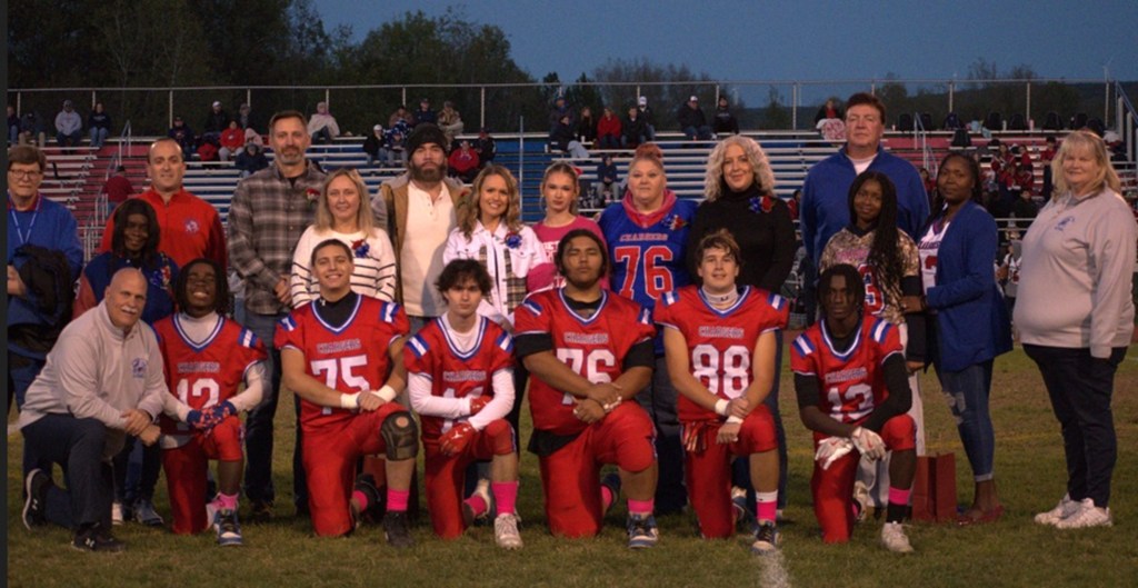 Carbondale Area football team, cheer squad, marching band and drill team senior members honored