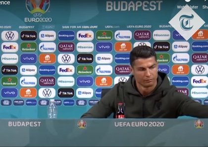 Cristiano Ronaldo Removes Coke Bottles From Presser, Stings The Brand $5.2 Billion In Marketing