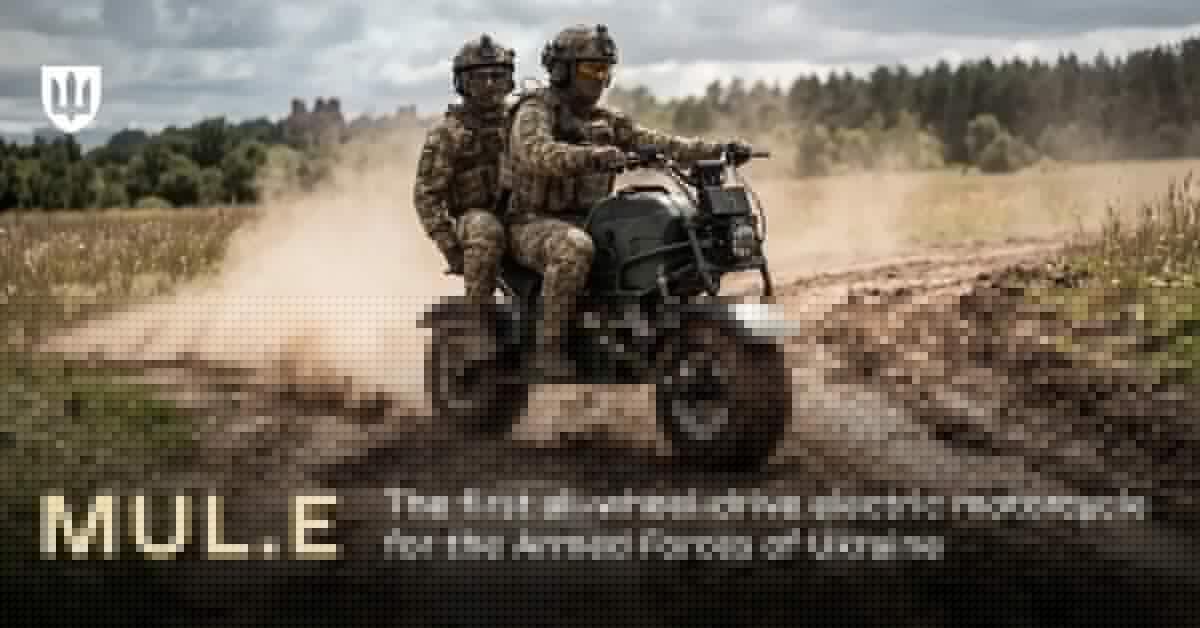 Ukraine debuts mine-resistant all-wheel drive combat electric motorcycle