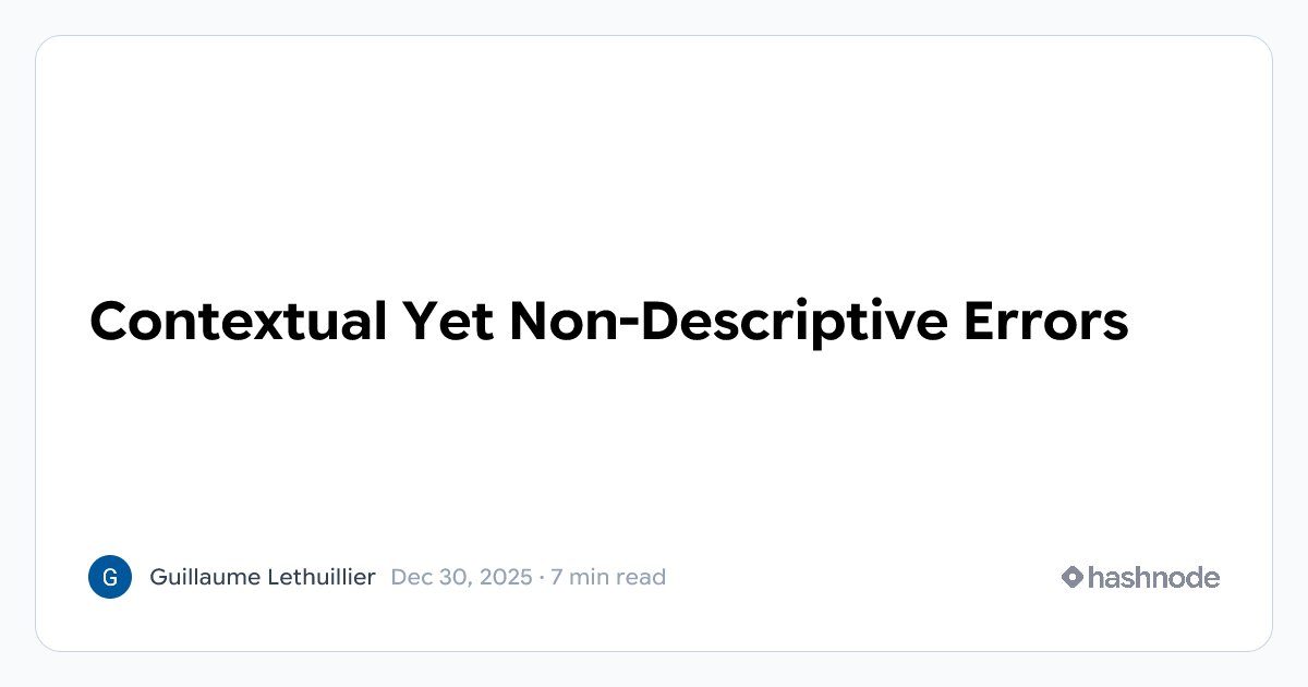 Contextual Yet Non-Descriptive Errors