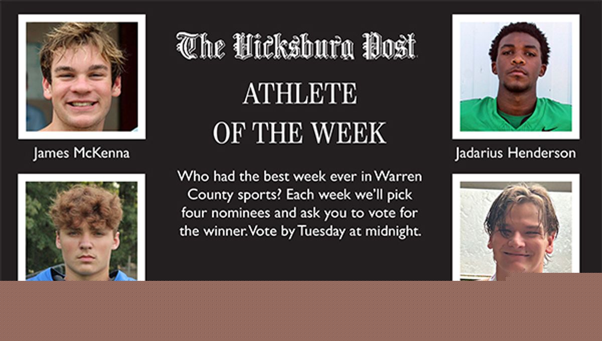 Vote now in The Vicksburg Post’s Athlete of the Week contest for Sept. 21-27, 2025