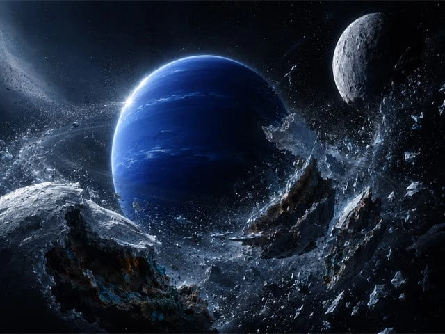Ancient disaster for Neptune's moons observed