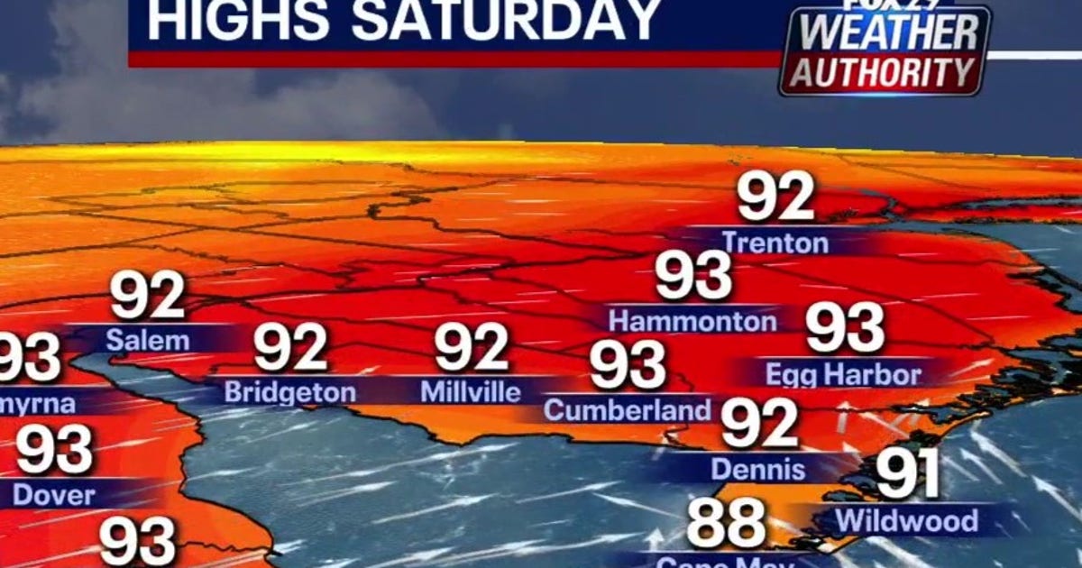 Philadelphia weather Saturday: Afternoon thunderstorms as heat wave continues
