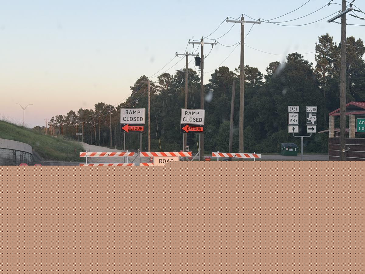 Lufkin-Area Drivers Warned Of New Lane Closures This Week