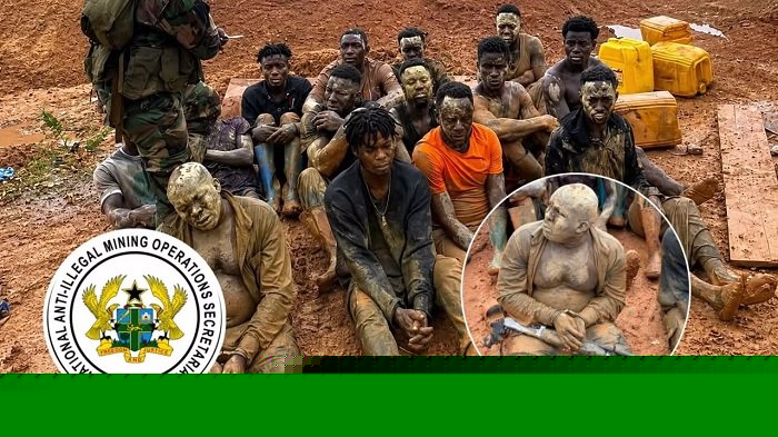 NAIMOS arrests 19 suspected illegal miners at Mpohor Fiase
