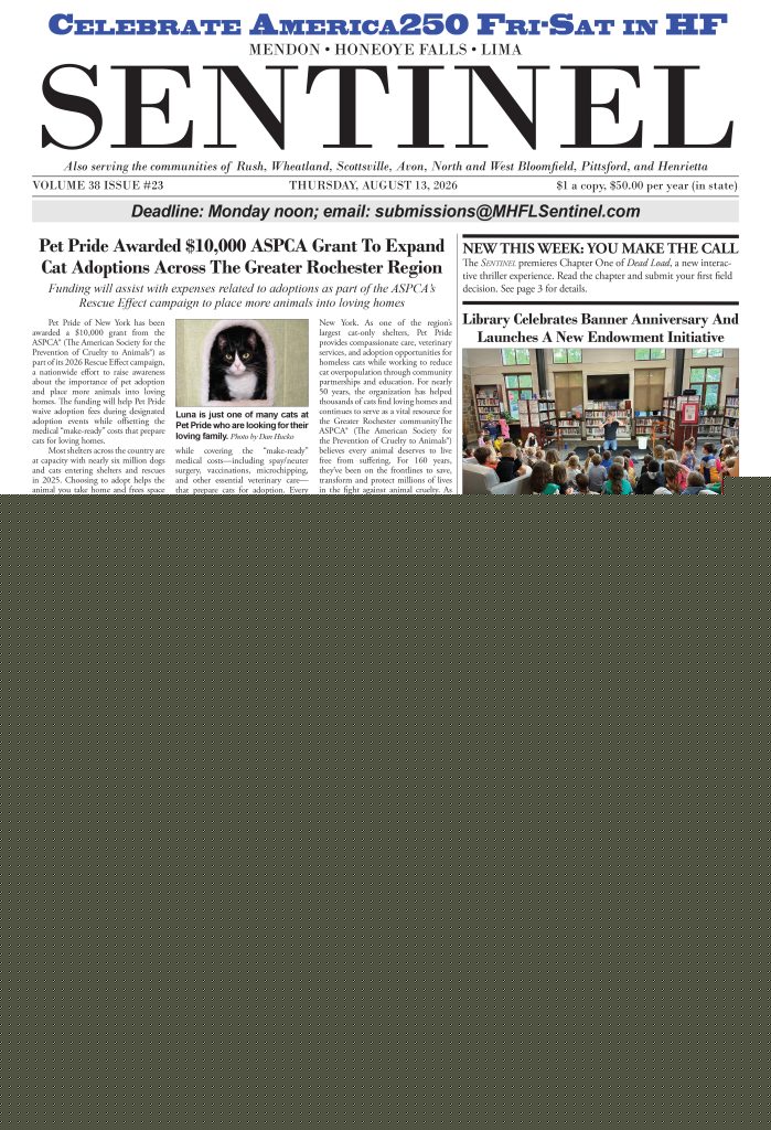 August 13, 2026 Issue of The Sentinel