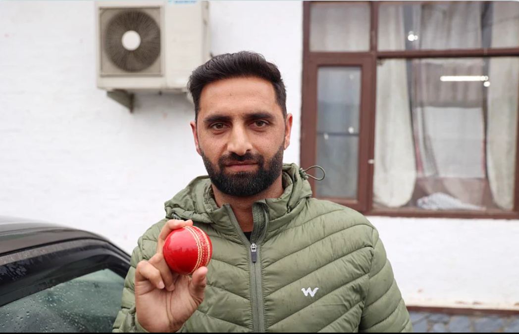 Auqib Nabi Gets the Ball in India's Warm-Up Match