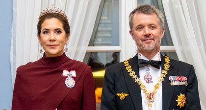 Queen Mary Styles Winter's Most Regal Cape Dress With Her Second Tiara in a Week
