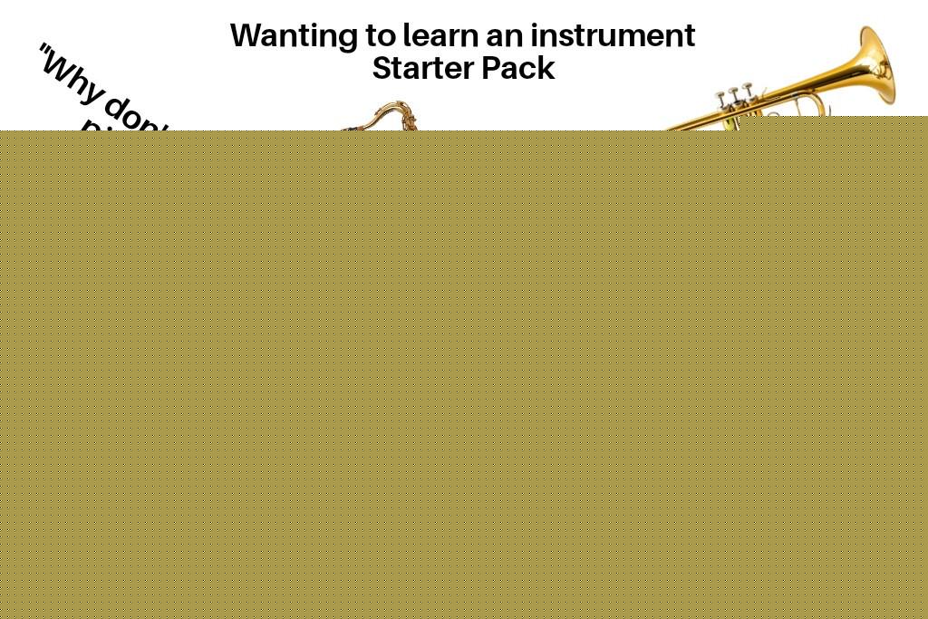 Starter Packs - Wanting to learn an instrument Starterpack | /r/starterpacks