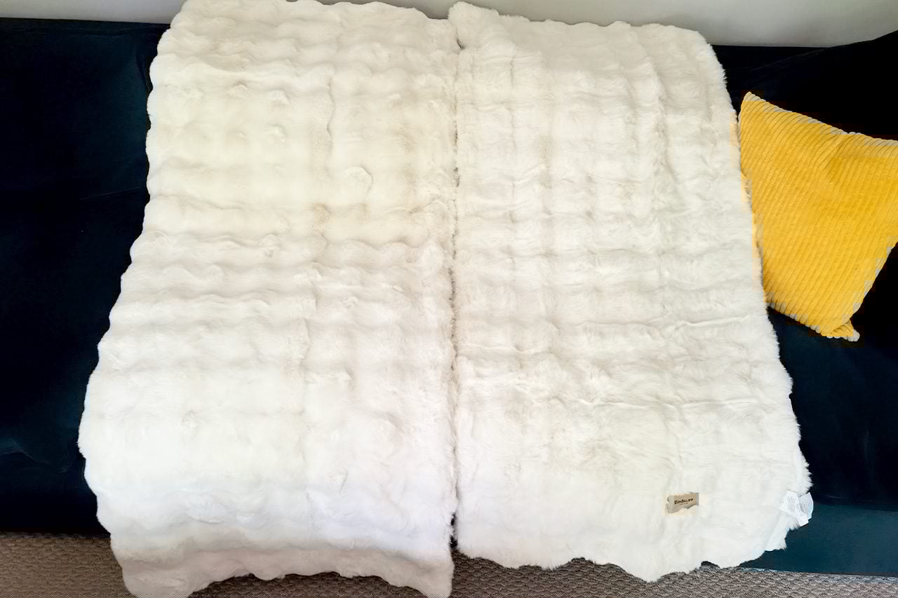 Cozy Earth vs. Bedsure: Which Faux Fur Bubble Blanket is Worth the Splurge?