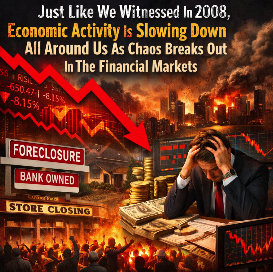 Just Like We Witnessed During The Great Recession And The Great Depression, Economic Activity Is Slowing Down All Around Us As Chaos Breaks Out In The Financial Markets