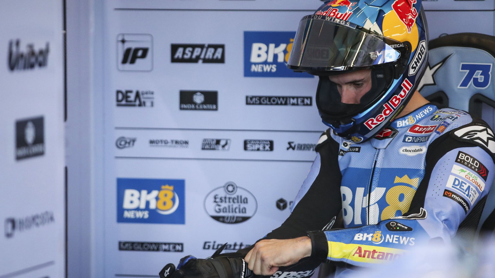 Alex Marquez leads Marco Bezzecchi in Silverstone MotoGP FP1